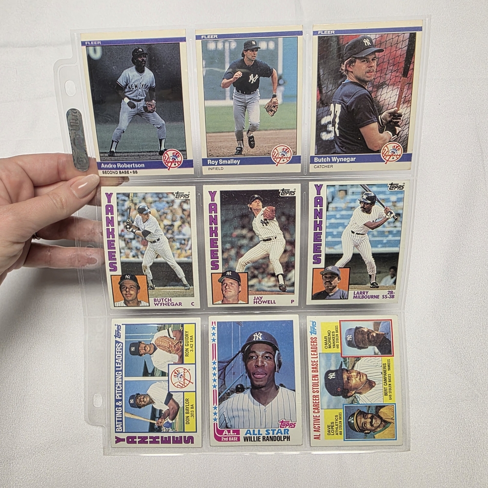 Topps Yankees Baseball Cards - Blue and Purple Accents